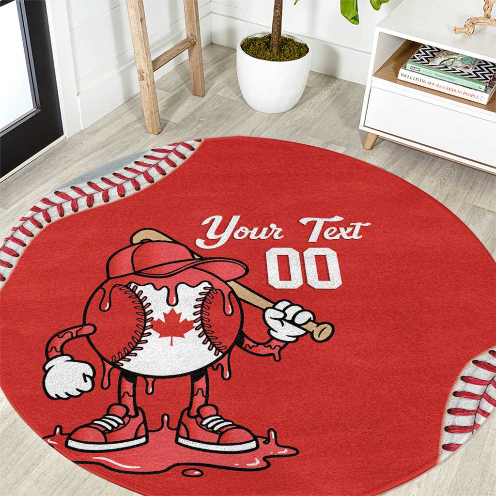 Canada 2026 Baseball Custom Round Carpet Go Champions Drip Style