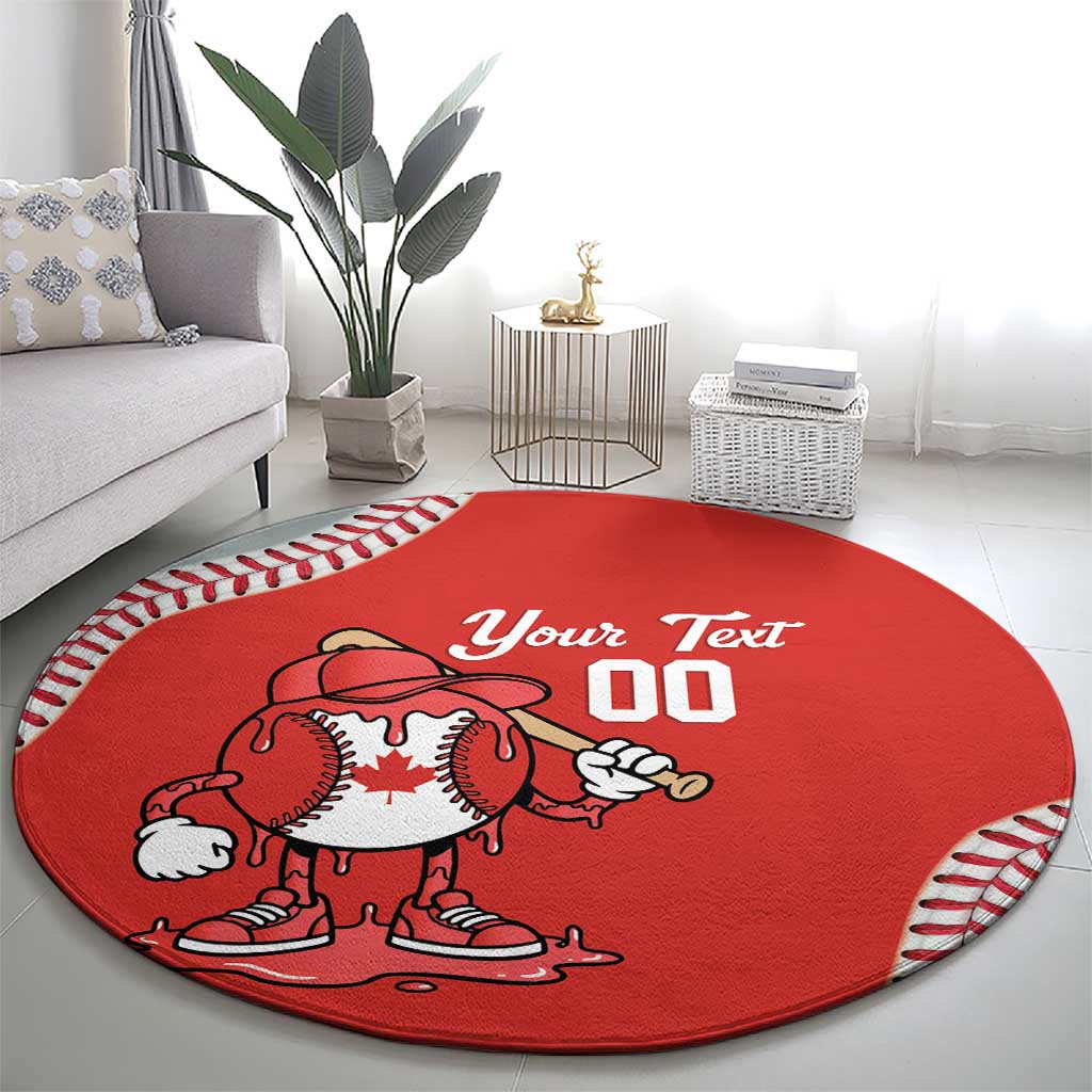 Canada 2026 Baseball Custom Round Carpet Go Champions Drip Style