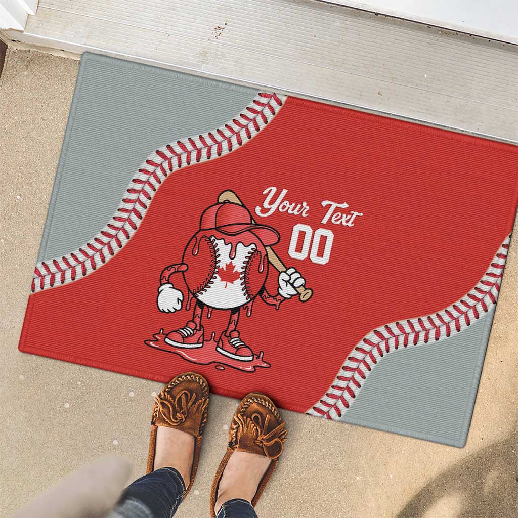 Canada 2026 Baseball Custom Rubber Doormat Go Champions Drip Style