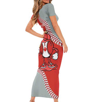 Canada 2026 Baseball Custom Short Sleeve Bodycon Dress Go Champions Drip Style