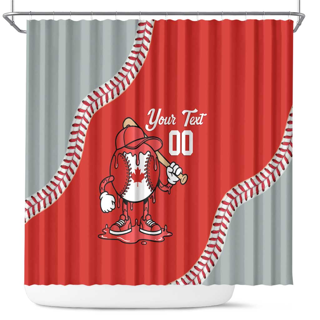 Canada 2026 Baseball Custom Shower Curtain Go Champions Drip Style