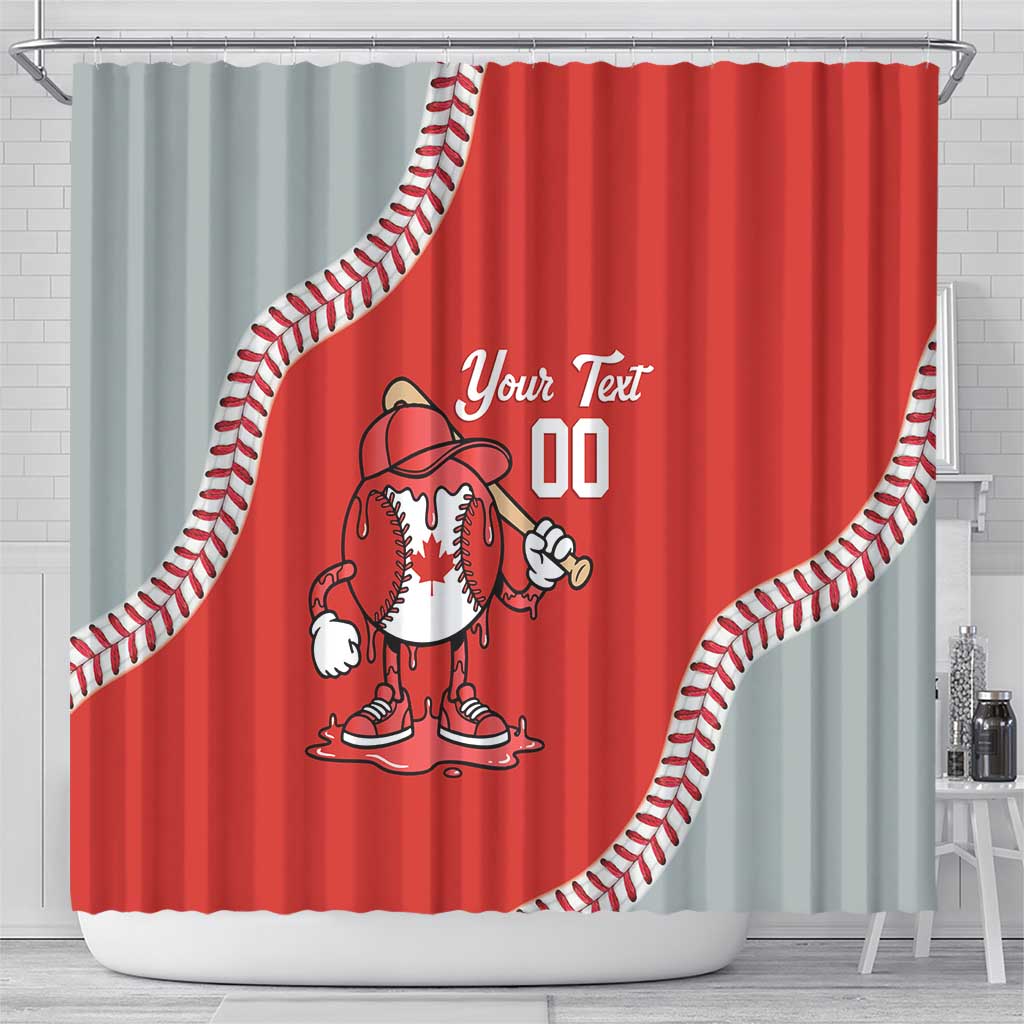 Canada 2026 Baseball Custom Shower Curtain Go Champions Drip Style
