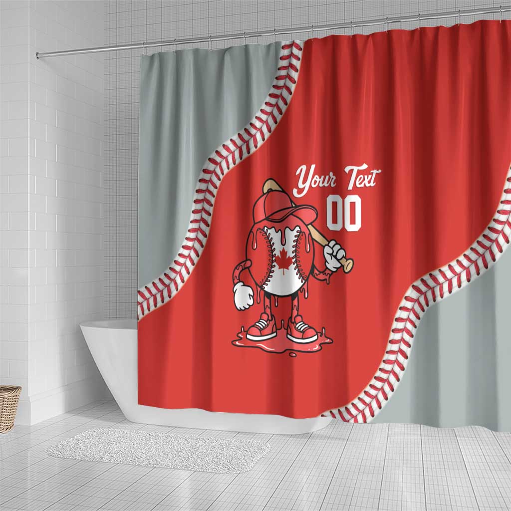 Canada 2026 Baseball Custom Shower Curtain Go Champions Drip Style