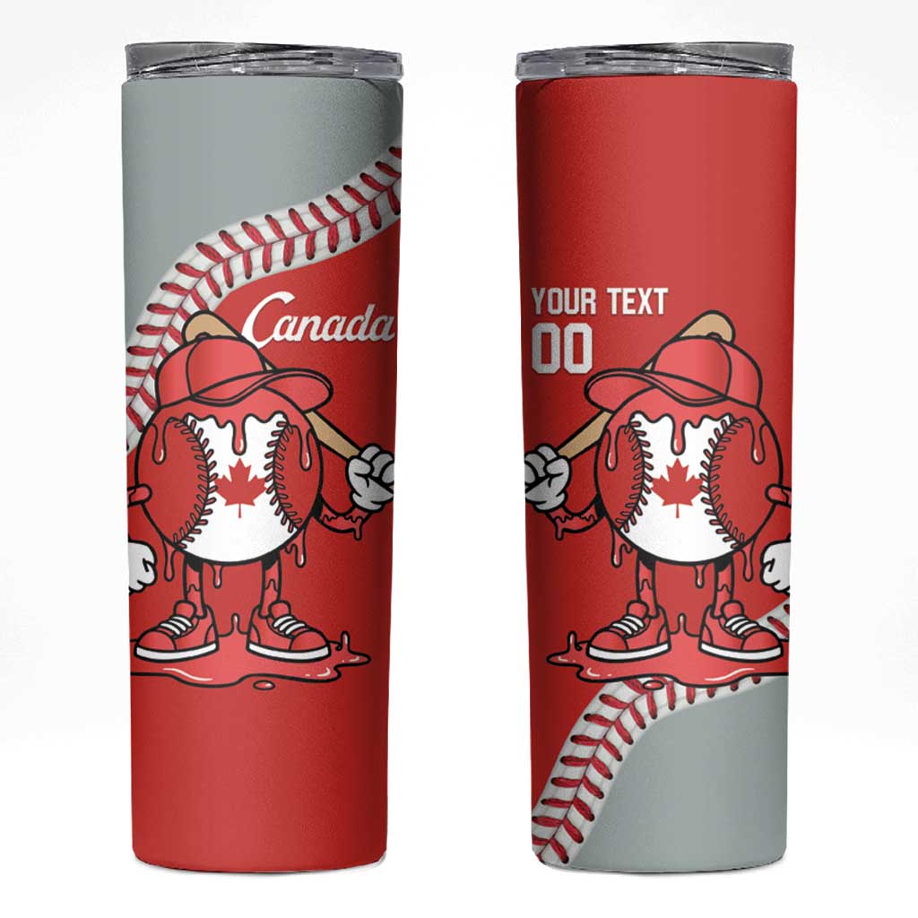 Canada 2026 Baseball Custom Skinny Tumbler Go Champions Drip Style