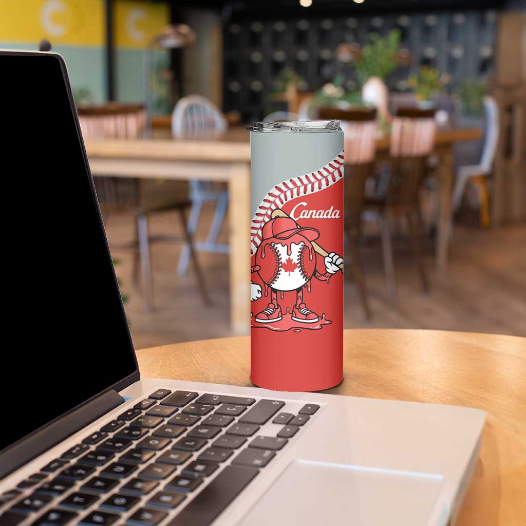 Canada 2026 Baseball Custom Skinny Tumbler Go Champions Drip Style