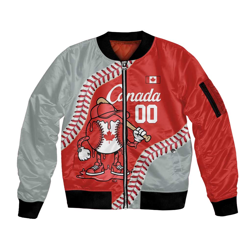 Canada 2026 Baseball Custom Sleeve Zip Bomber Jacket Go Champions Drip Style