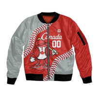 Canada 2026 Baseball Custom Sleeve Zip Bomber Jacket Go Champions Drip Style