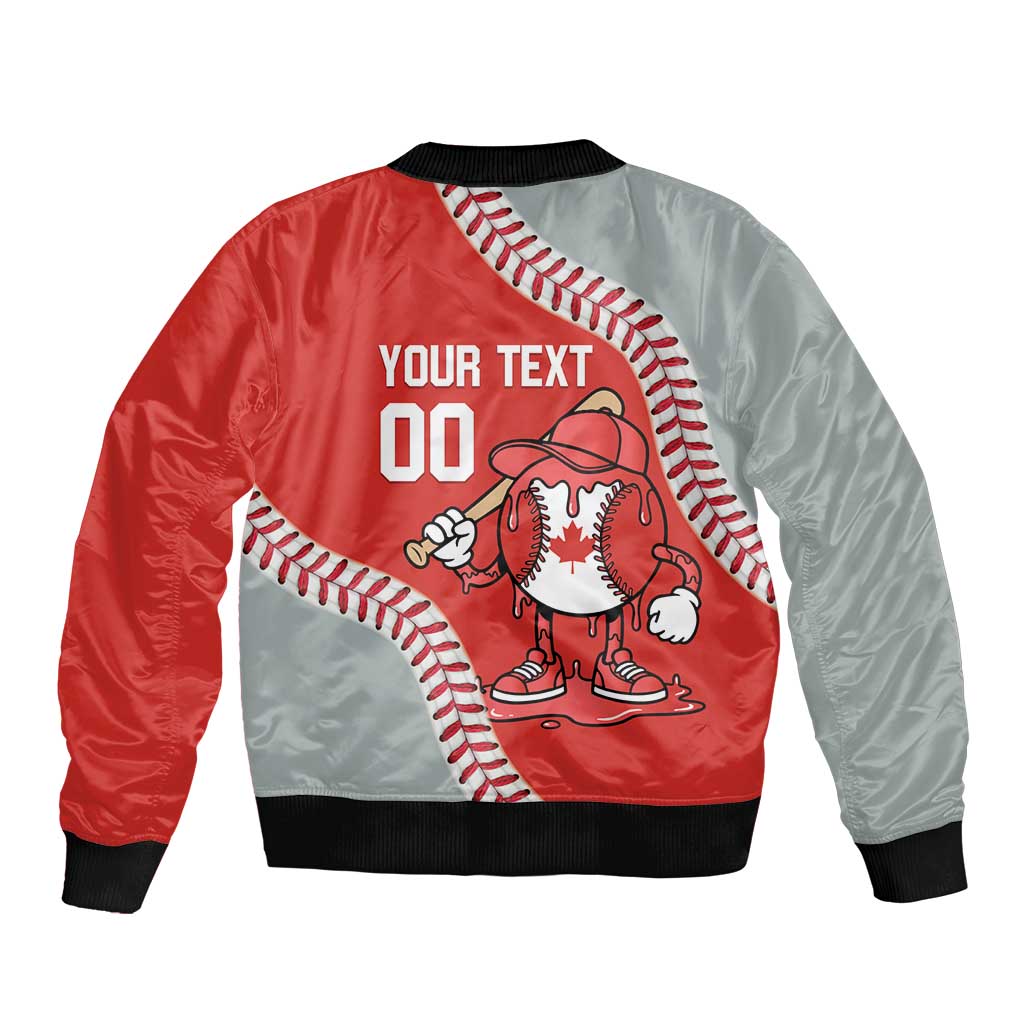 Canada 2026 Baseball Custom Sleeve Zip Bomber Jacket Go Champions Drip Style