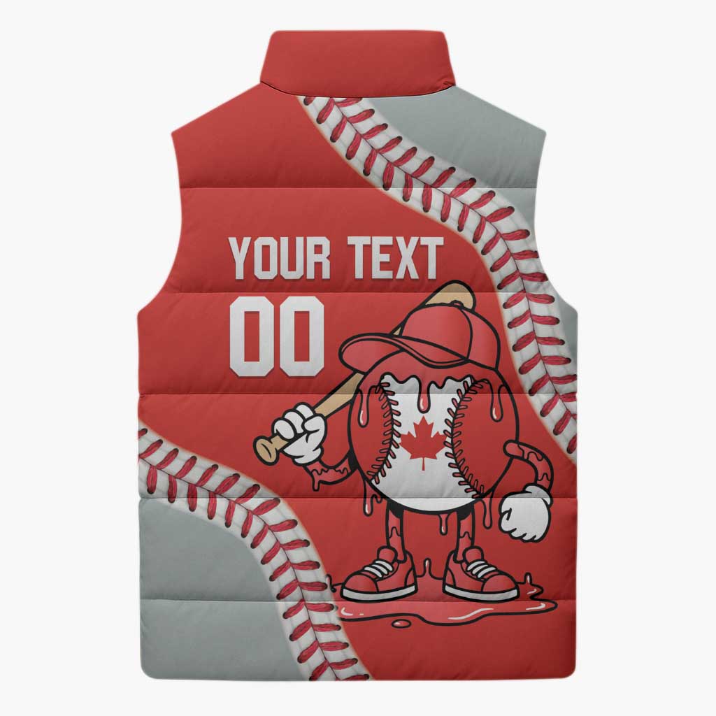 Canada 2026 Baseball Custom Sleeveless Puffer Jacket Go Champions Drip Style