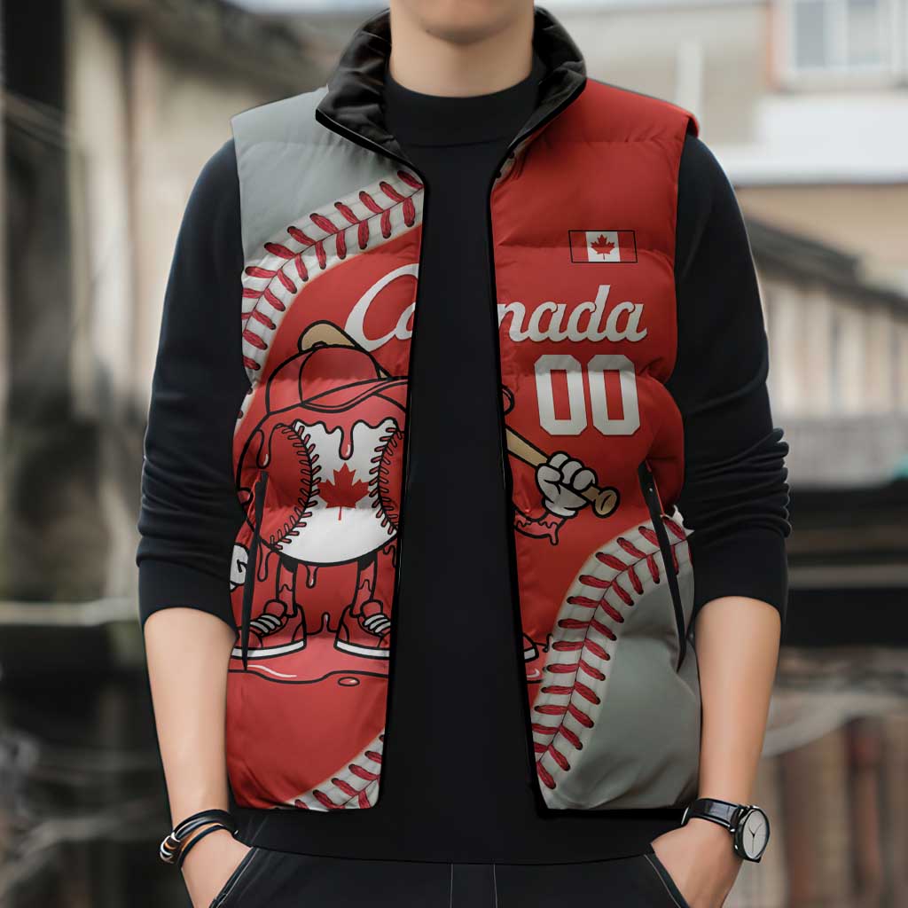 Canada 2026 Baseball Custom Sleeveless Puffer Jacket Go Champions Drip Style
