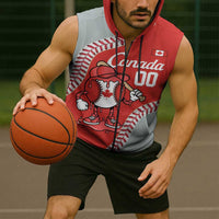 Canada 2026 Baseball Custom Sleeveless Zip Hoodie Go Champions Drip Style