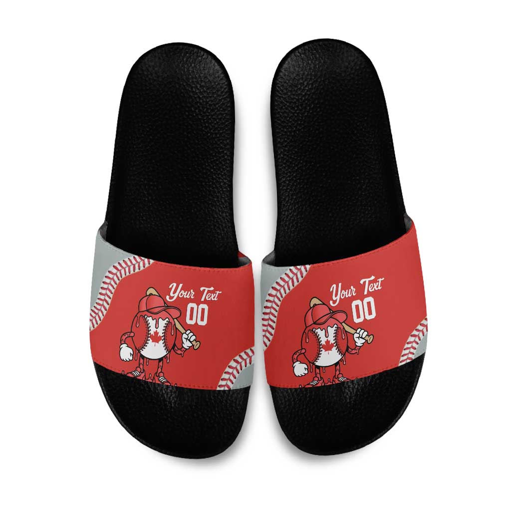 Canada 2026 Baseball Custom Slide Sandals Go Champions Drip Style