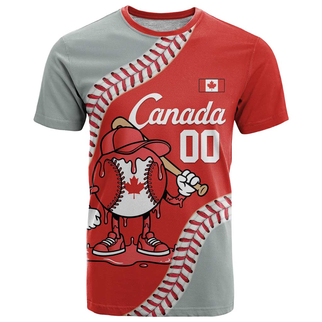 Canada 2026 Baseball Custom T Shirt Go Champions Drip Style