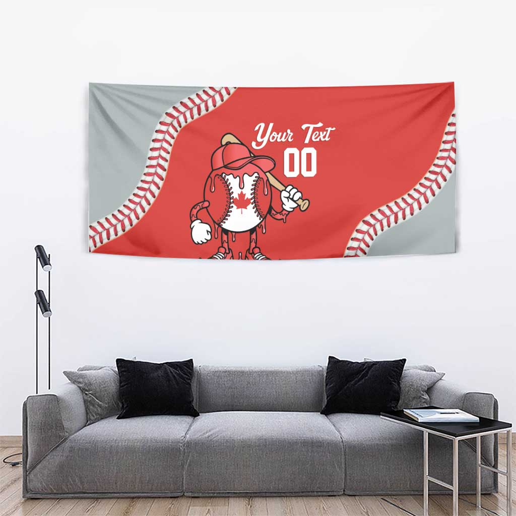 Canada 2026 Baseball Custom Tapestry Go Champions Drip Style