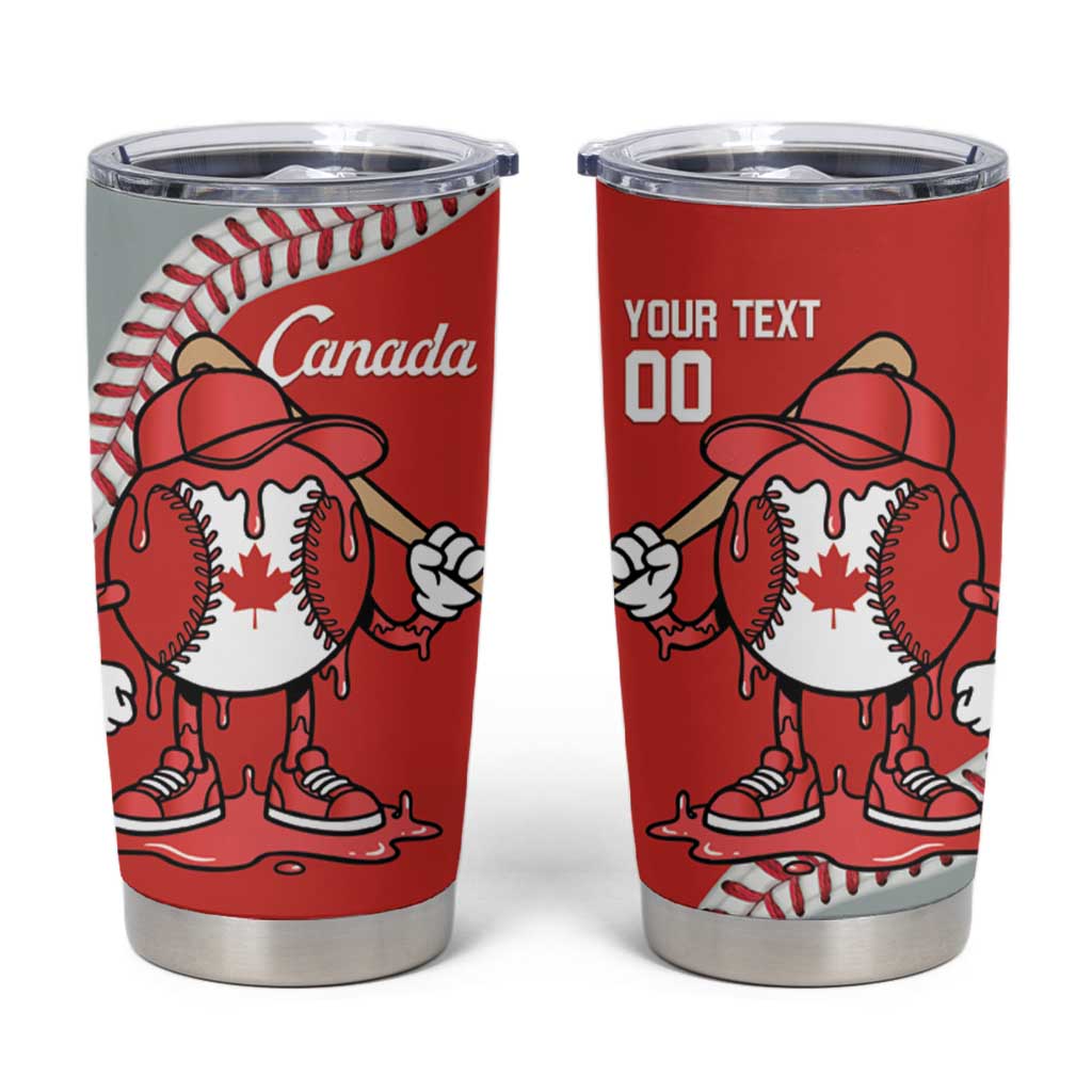Canada 2026 Baseball Custom Tumbler Cup Go Champions Drip Style