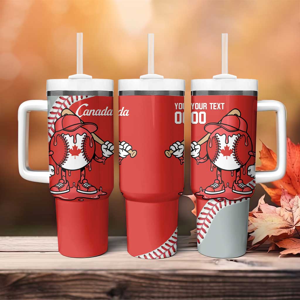 Canada 2026 Baseball Custom Tumbler With Handle Go Champions Drip Style