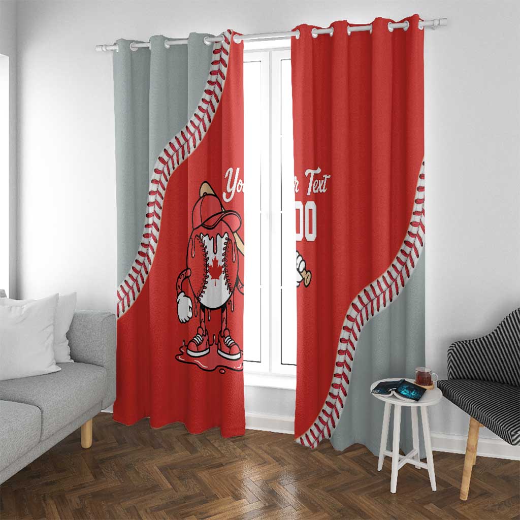 Canada 2026 Baseball Custom Window Curtain Go Champions Drip Style