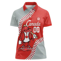 Canada 2026 Baseball Custom Women Polo Shirt Go Champions Drip Style