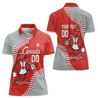 Canada 2026 Baseball Custom Women Polo Shirt Go Champions Drip Style