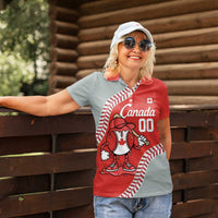 Canada 2026 Baseball Custom Women Polo Shirt Go Champions Drip Style