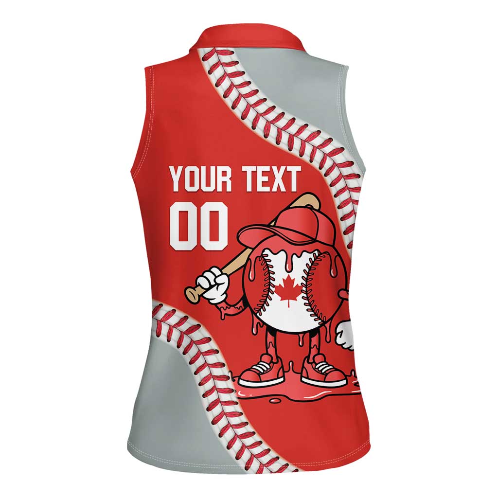 Canada 2026 Baseball Custom Women Sleeveless Polo Shirt Go Champions Drip Style