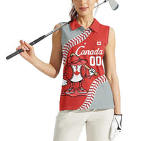 Canada 2026 Baseball Custom Women Sleeveless Polo Shirt Go Champions Drip Style