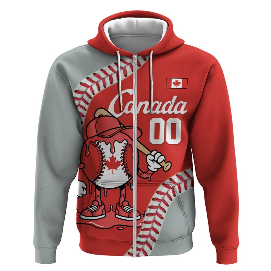 Canada 2026 Baseball Custom Zip Hoodie Go Champions Drip Style