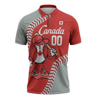 Canada 2026 Baseball Custom Zipper Polo Shirt Go Champions Drip Style