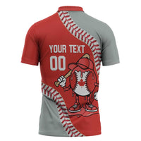 Canada 2026 Baseball Custom Zipper Polo Shirt Go Champions Drip Style