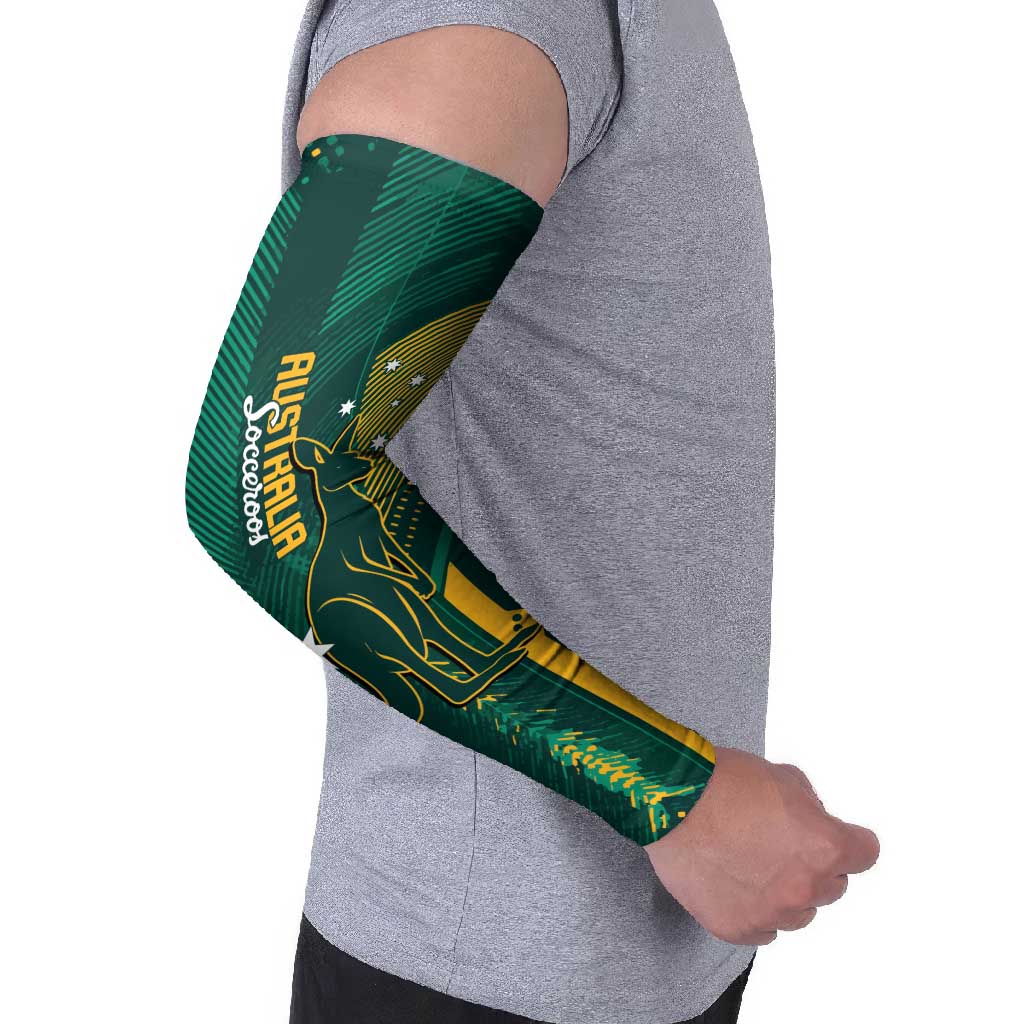 Australia Socceroos 2026 Custom Arm Sleeves Go Aussie Kangaroo National Color