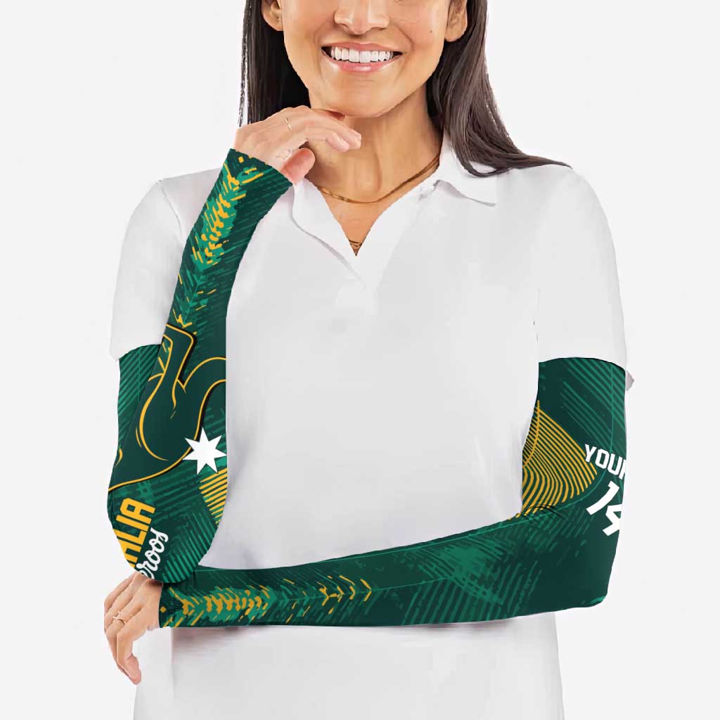 Australia Socceroos 2026 Custom Arm Sleeves Go Aussie Kangaroo National Color
