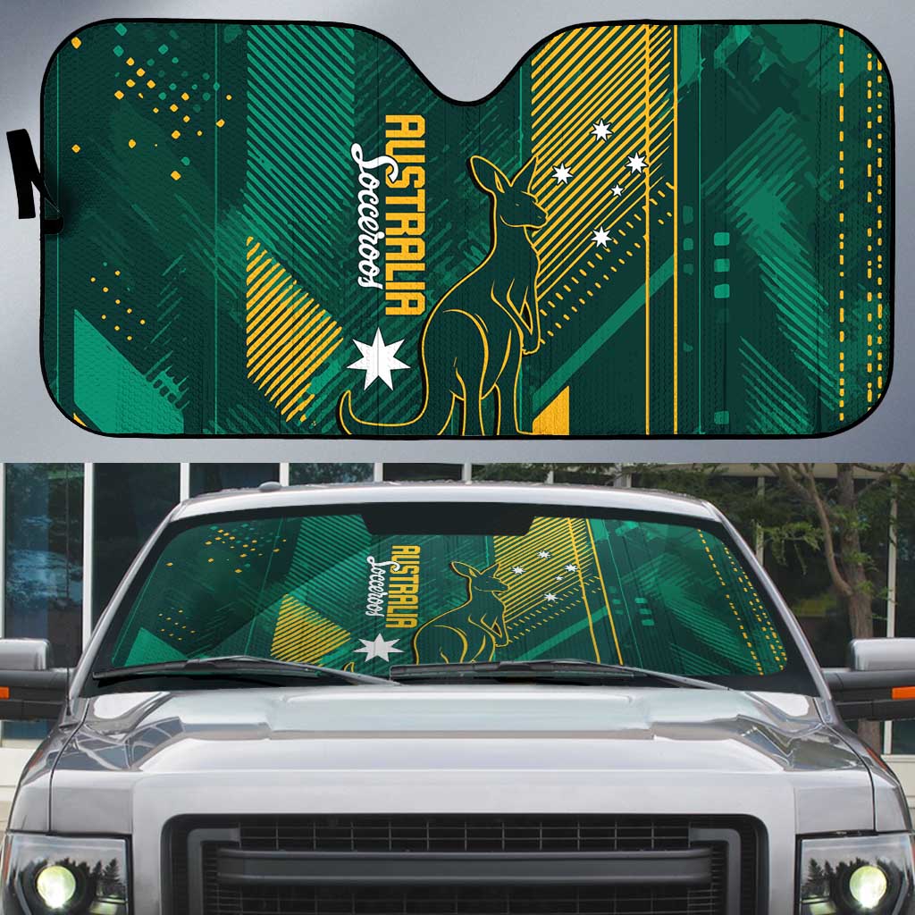 Australia Socceroos 2026 Custom Auto Sun Shade Go Aussie Kangaroo National Color