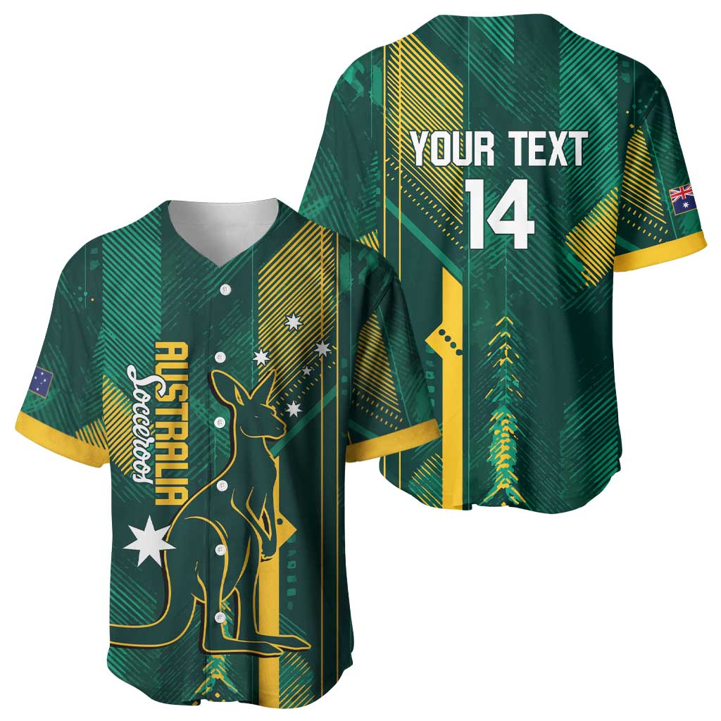 Australia Socceroos 2026 Custom Baseball Jersey Go Aussie Kangaroo National Color