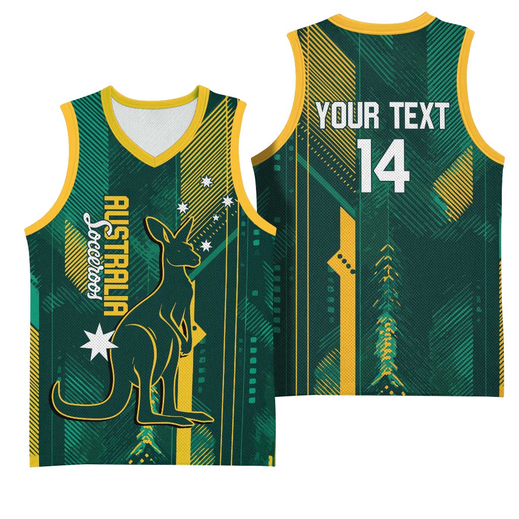 Australia Socceroos 2026 Custom Basketball Jersey Go Aussie Kangaroo National Color
