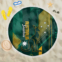 Australia Socceroos 2026 Custom Beach Blanket Go Aussie Kangaroo National Color