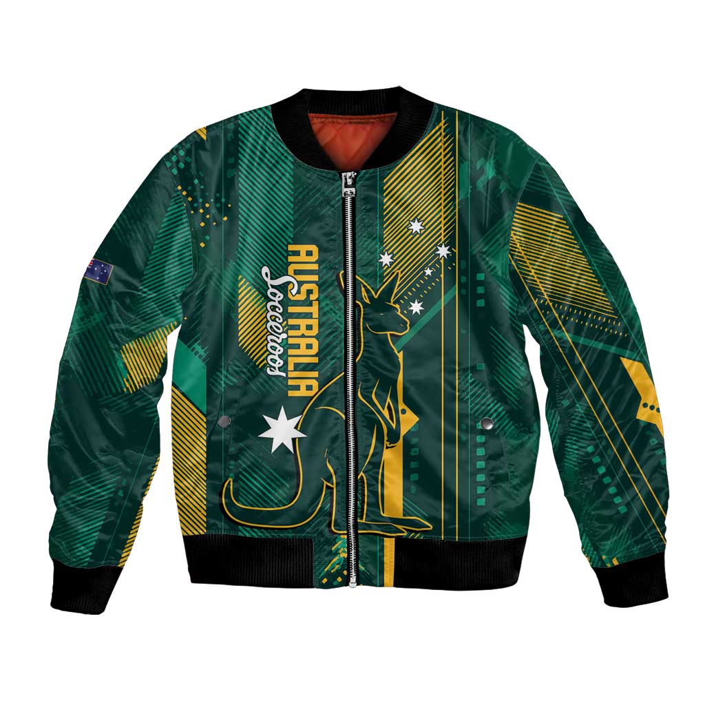 Australia Socceroos 2026 Custom Bomber Jacket Go Aussie Kangaroo National Color