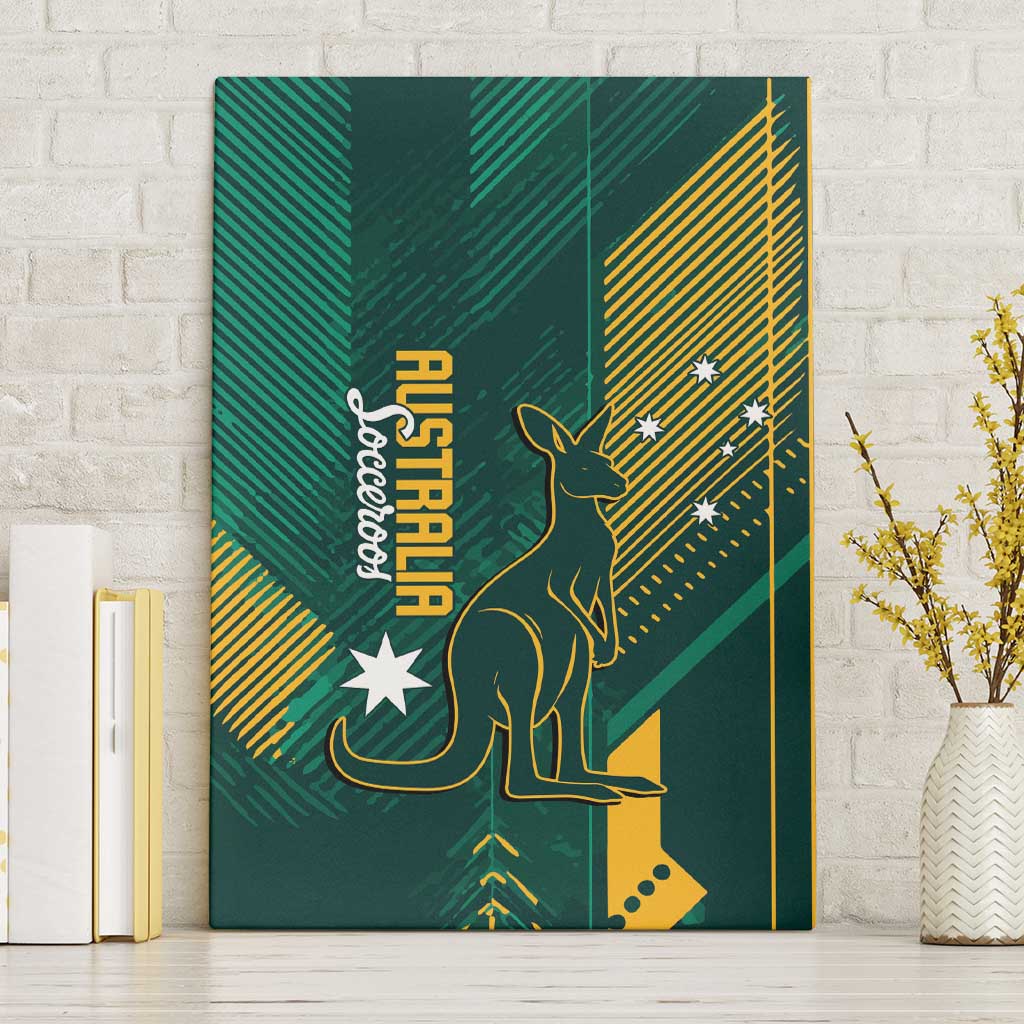 Australia Socceroos 2026 Custom Canvas Wall Art Go Aussie Kangaroo National Color