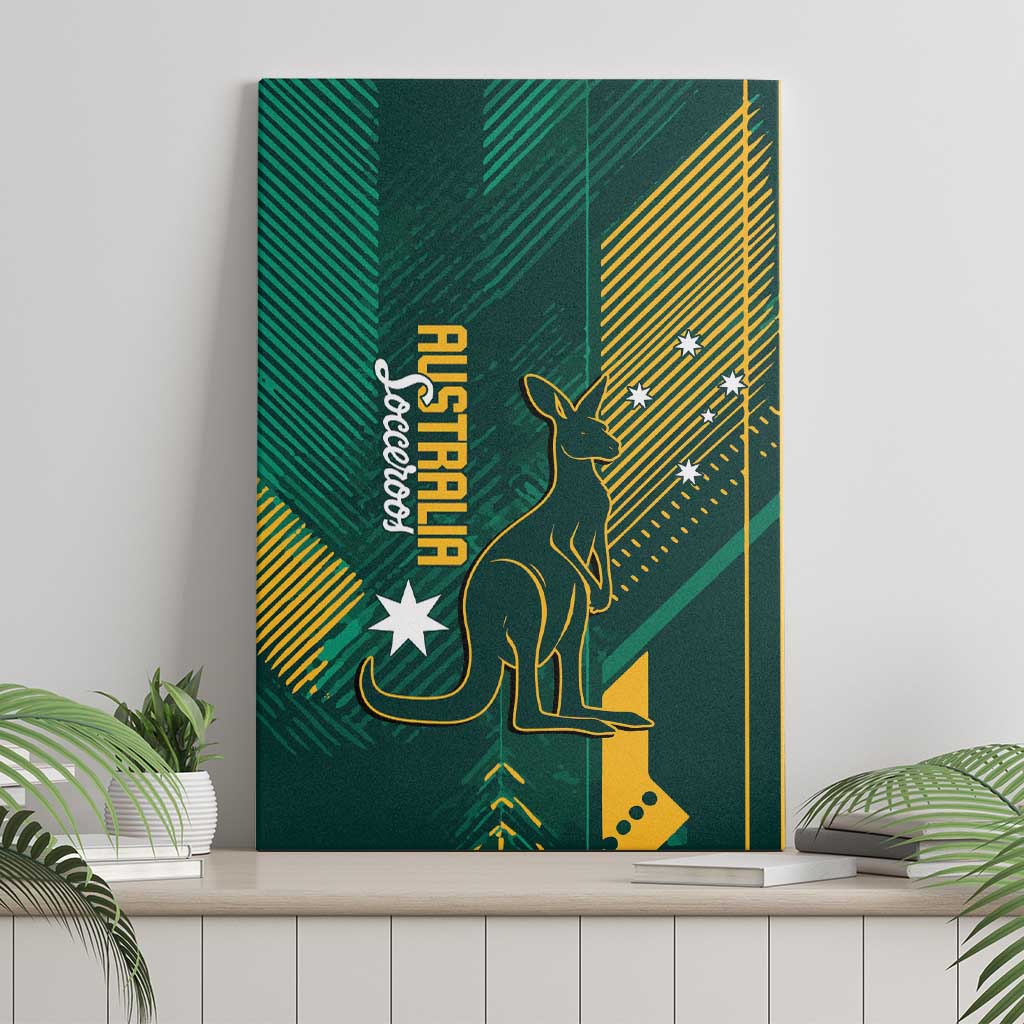 Australia Socceroos 2026 Custom Canvas Wall Art Go Aussie Kangaroo National Color