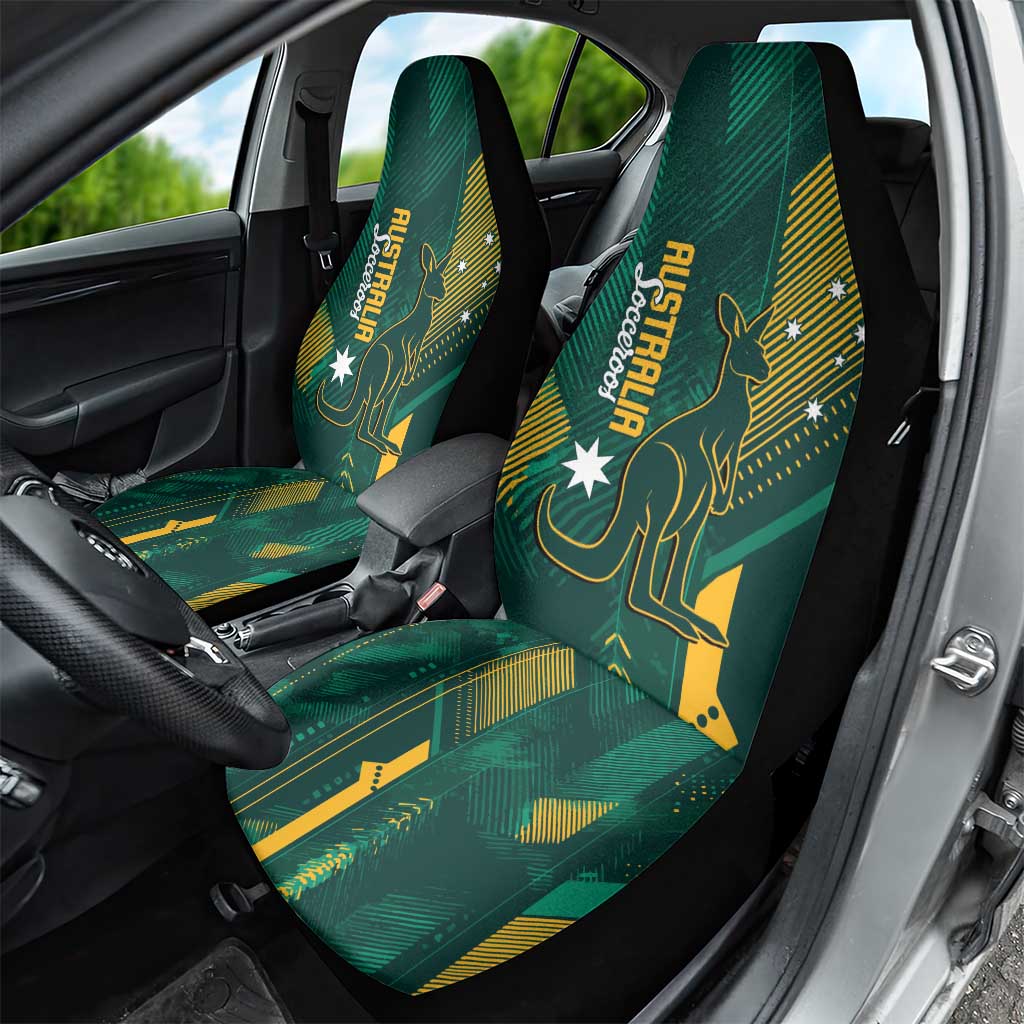 Australia Socceroos 2026 Custom Car Seat Cover Go Aussie Kangaroo National Color