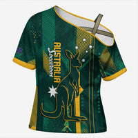 Australia Socceroos 2026 Custom Cross Shoulder Shirt Go Aussie Kangaroo National Color