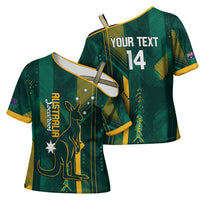 Australia Socceroos 2026 Custom Cross Shoulder Shirt Go Aussie Kangaroo National Color