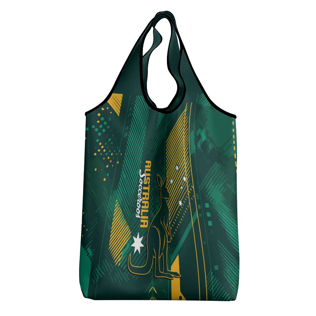 Australia Socceroos 2026 Custom Grocery Bag Go Aussie Kangaroo National Color