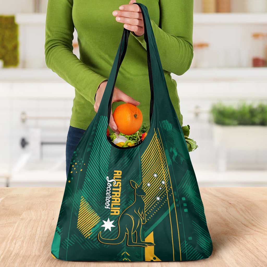 Australia Socceroos 2026 Custom Grocery Bag Go Aussie Kangaroo National Color