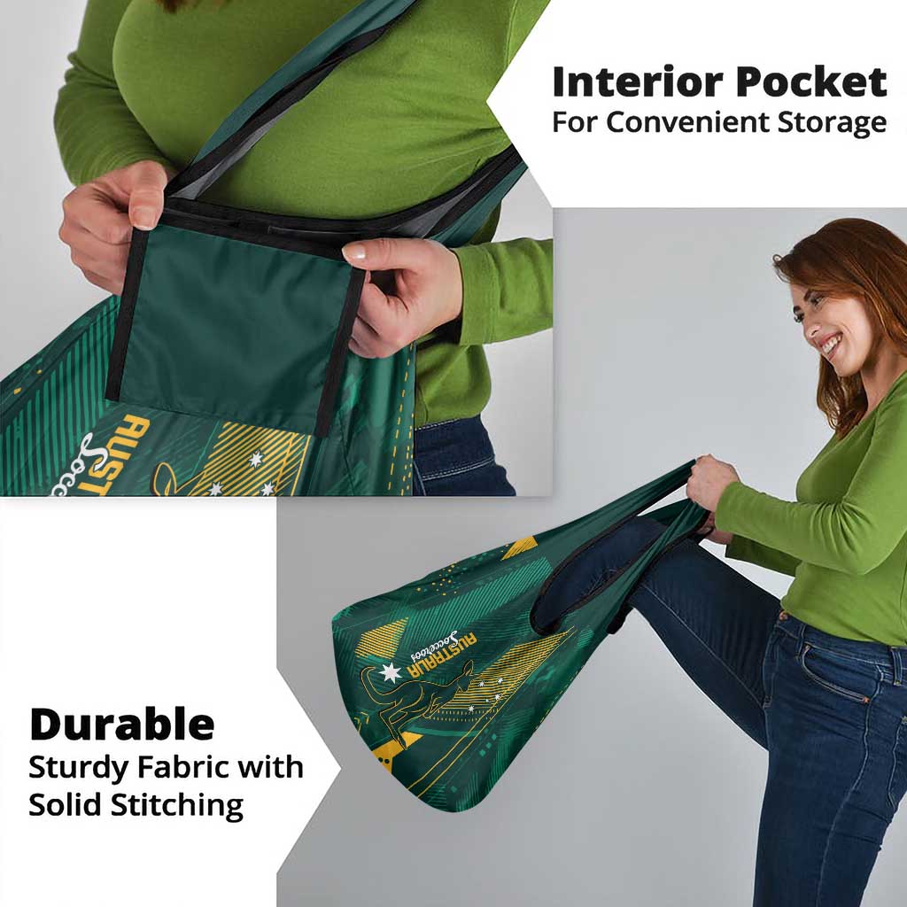 Australia Socceroos 2026 Custom Grocery Bag Go Aussie Kangaroo National Color