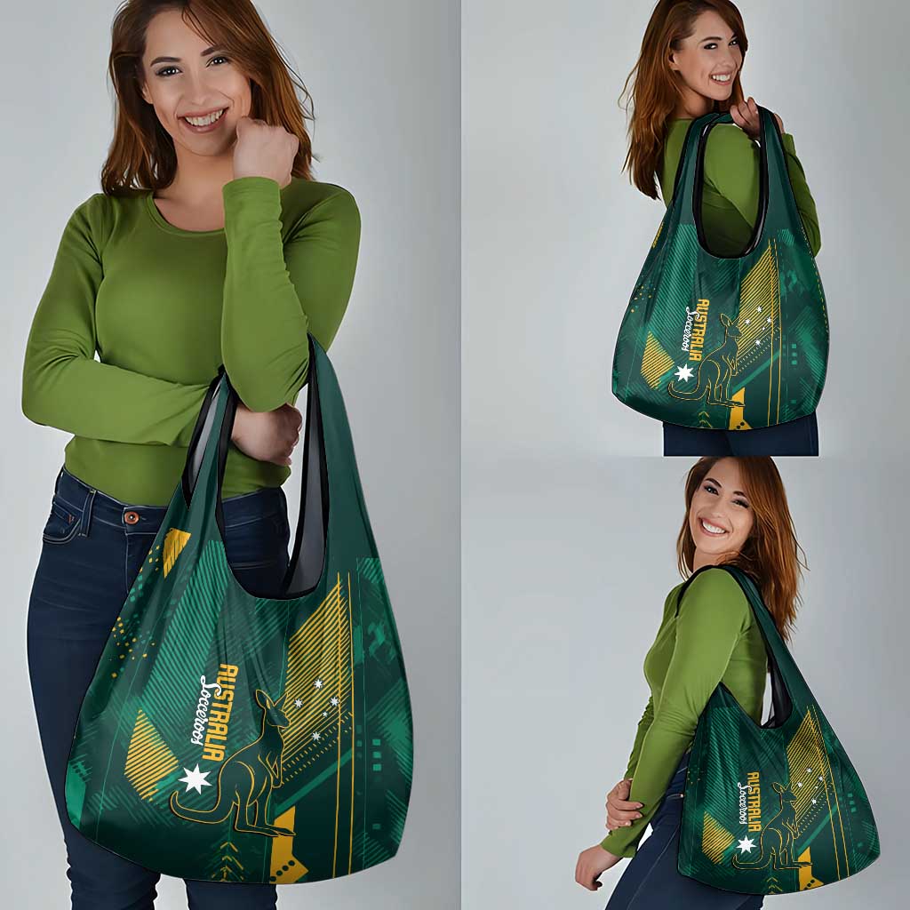 Australia Socceroos 2026 Custom Grocery Bag Go Aussie Kangaroo National Color