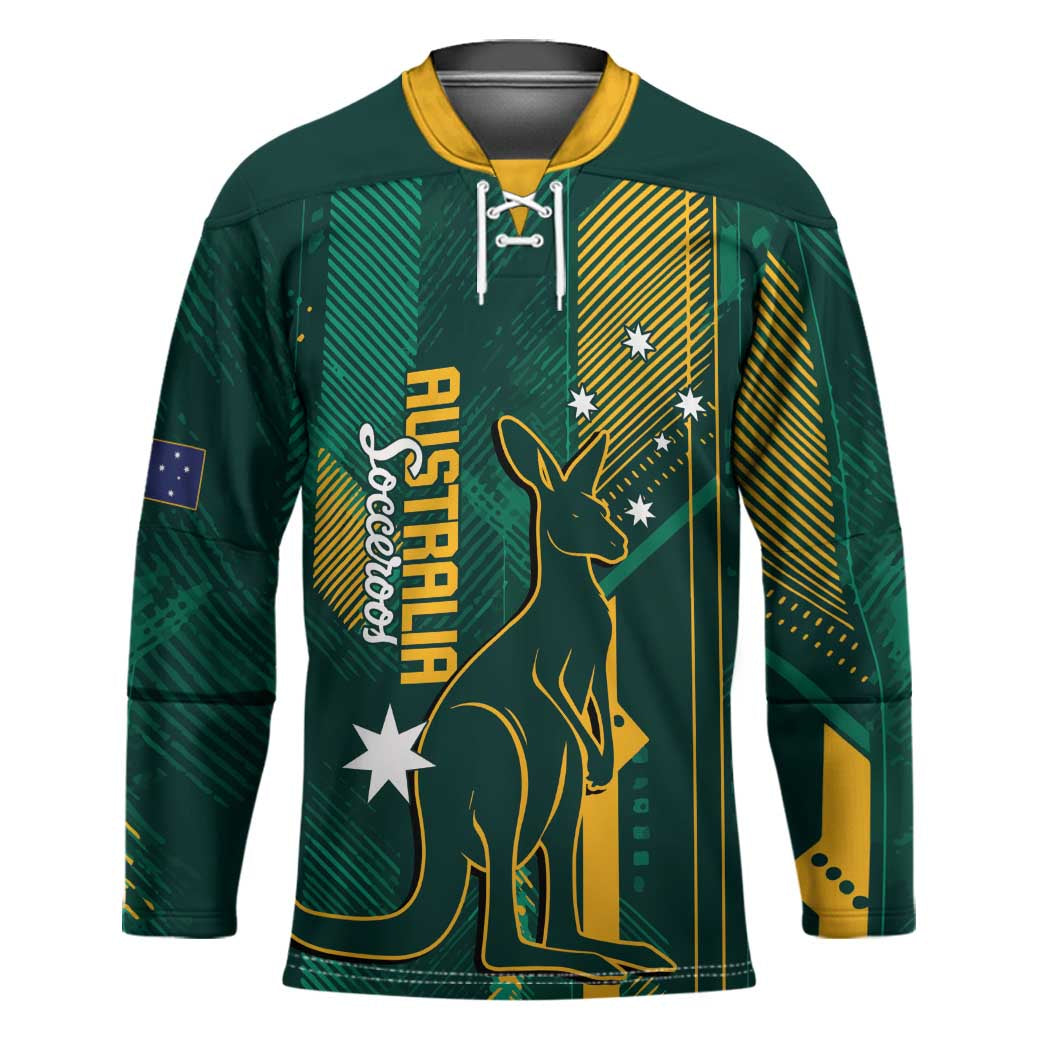 Australia Socceroos 2026 Custom Hockey Jersey Go Aussie Kangaroo National Color