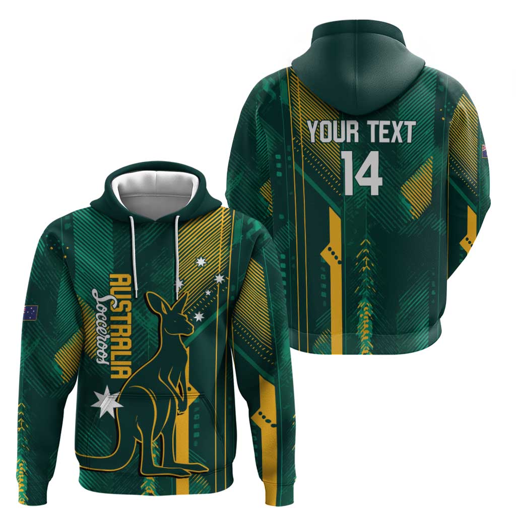 Australia Socceroos 2026 Custom Hoodie Go Aussie Kangaroo National Color
