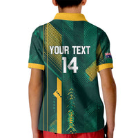 Australia Socceroos 2026 Custom Kid Polo Shirt Go Aussie Kangaroo National Color