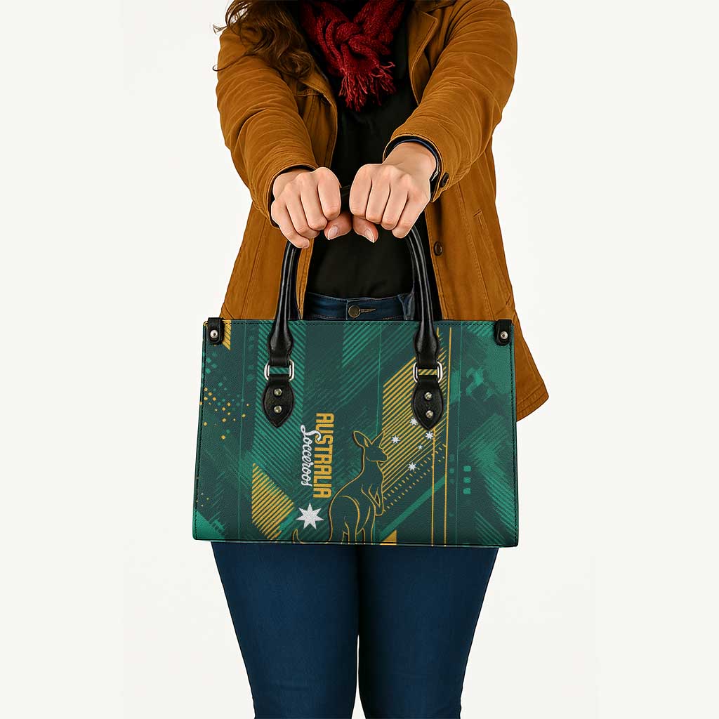 Australia Socceroos 2026 Custom Leather Bag Go Aussie Kangaroo National Color