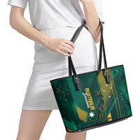 Australia Socceroos 2026 Custom Leather Tote Bag Go Aussie Kangaroo National Color